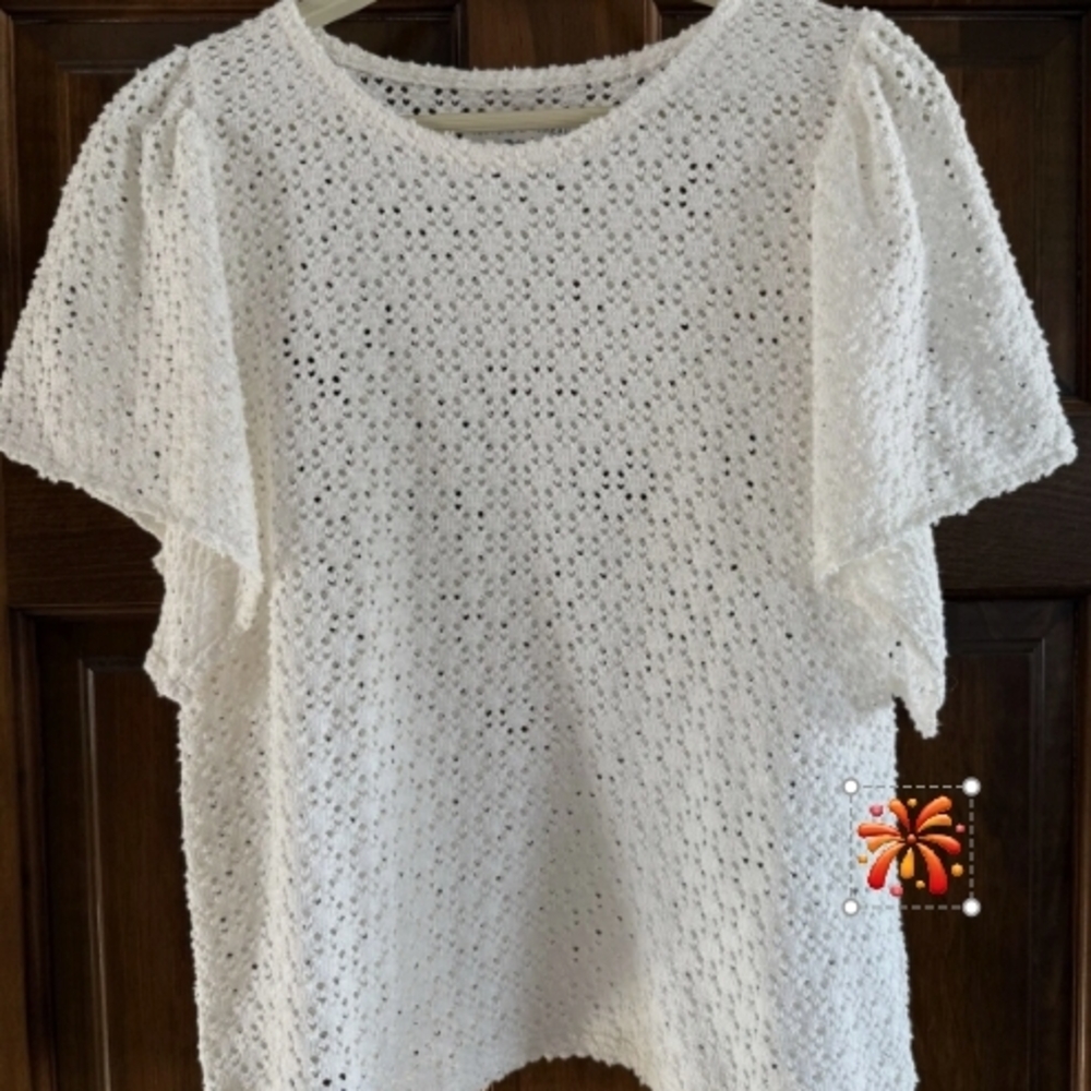 Madewell White Textured Women's Blouse